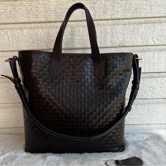 DOONEY & BOURKE Woven XL Lilliana Brown Sorrento Tote Shoulder Bag Satchel - Picture 7 of 12